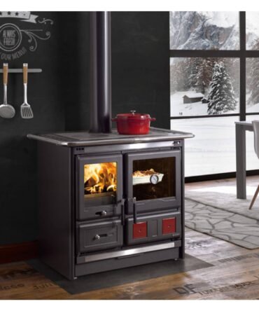 Cuisinière à bois Rosa L 5.0 Steel – Nean 9.5kW