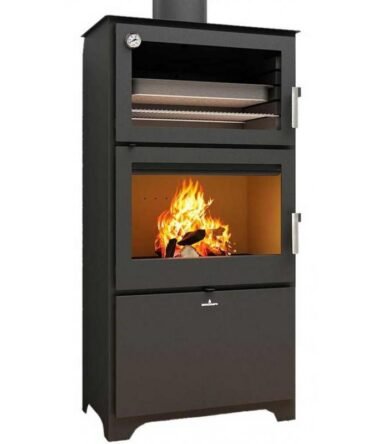 Poêle à bois avec four – BRONPI Murano – L 14 kW