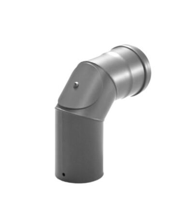 Coude fixe 90° avec porte de visite pour poêles à granules de bois pellets ø 100mm.