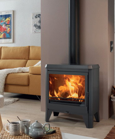 POÊLE À BOIS CHAMBERY – PANADERO 7.1 KW – ACIER DOUBLE-CORPS ET PORTE EN FONTE