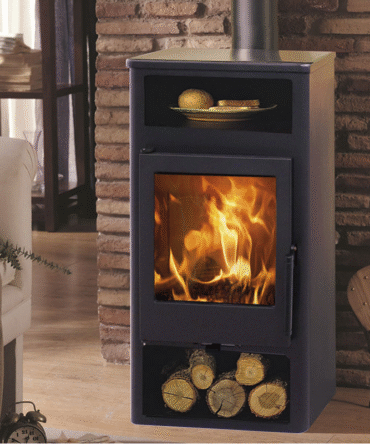 POÊLE À BOIS ALTEA – PANADERO 5.9 KW – AVEC CHAUFFE-PLATS