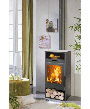 Poele à Bois – Panadero – Nijar Ecodesign – 6,3 Kw – Bûches 40 Cm