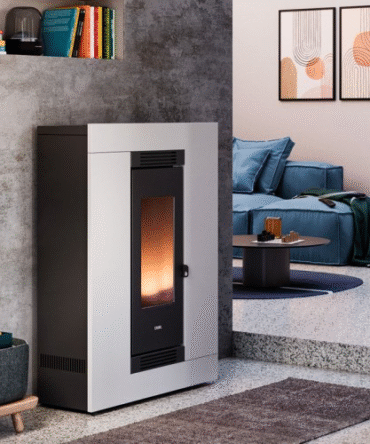 Poêle à granulés CADEL LUCE PLUS 9 – Acier Blanc – 8,5 kW