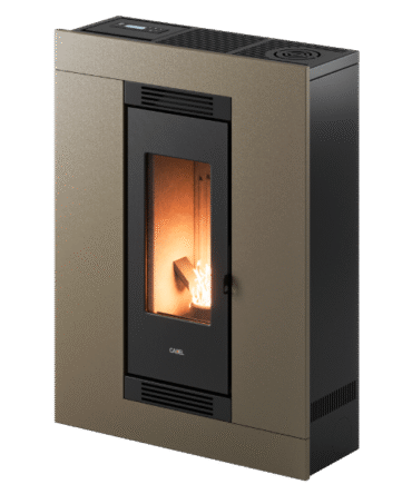 Poêle à granulés Cadel LUCE PLUS 9 – Acier Light Bronze- 8,5 kW