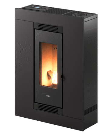 Poêle à granulés Cadel LUCE PLUS 9 – Acier Titanium – 8,5 kW