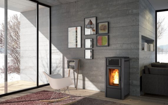 Poêle à granulés GIO de MCZ- Flamme verte 7*, Ecodesign – 8Kw