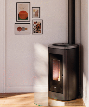Poêle à granulés canalisable CADEL Eclipse Plus 11 Puissance 10.5kW WiFi Sortie Fumée Postérieure ou Supérieure