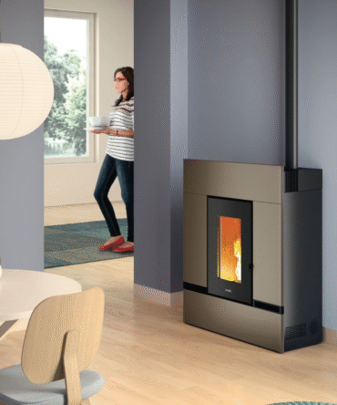 Poêle à granulés canalisable CADEL Mithos Plus 14 Up-Twin Puissance 14kW