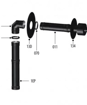 Kit conduit concentrique ⌀ 80 / 125 (raccordement supérieur)