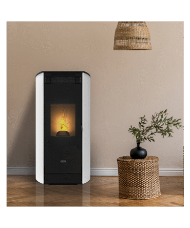 Poêle à granulés étanche canalisable (sortie dessus concentrique) – MEO – 9KW