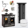 Ensemble complet Poêle de cuisine à eau La Nordica TermoSuprema DSA Black + 800 Réservoir De Stockage