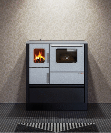 Cuisinière à bois Inox 75 Noir