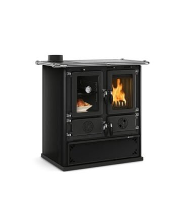 Cuisinière à bois raccordable – LA NORDICA Rosetta Sinistra 5.0 Steel 7.9 kW