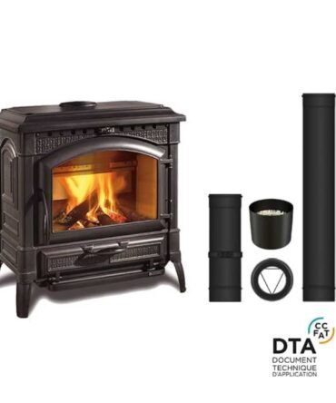 Pack poêle à bois bouilleur TermoIsotta DSA Sortie dessus 19kW