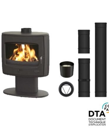 Pack poêle à bois Eliot Godin Sortie dessus 8kW