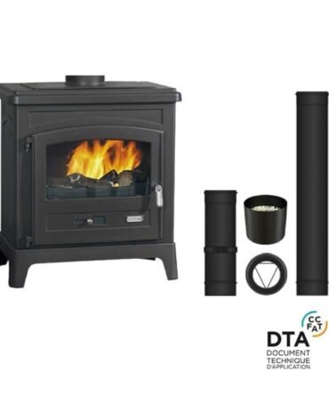 Pack poêle à bois Fonteval Godin Sortie dessus 10kW