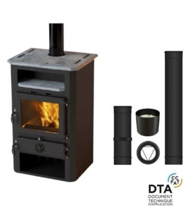 Pack poêle à Bois Hydro Thermo In Sortie dessus 19kW