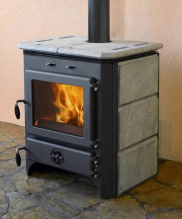 Pack poêle à Bois Hydro Thermo Vulkan Sortie dessus 18kW