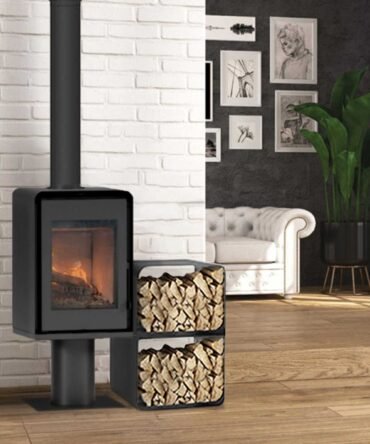 Poêle à bois Domino avec pied 7.5kW