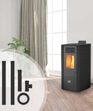 Pack poêle à granulés canalisable Nonza + Kit d’installation sortie arrière 10kW