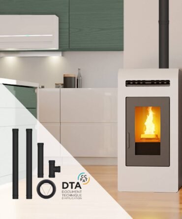 Pack poêle à granulés Cayenne + Kit d’installation sortie arrière 16kW