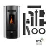 Pack Poêle à granulés étanche Giuliana + Kit d’installation ventouse 9kW