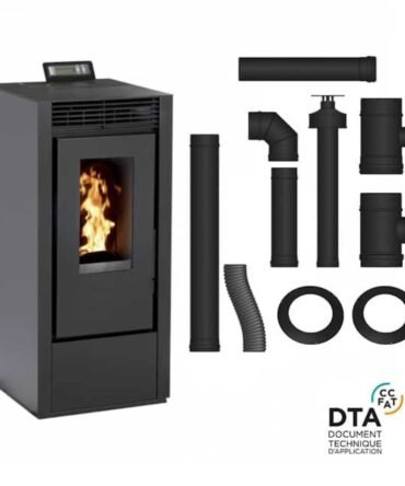 Pack Poêle à granulés étanche Vittoria Plus + Kit d’installation ventouse 14kW