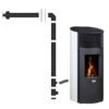 Pack poêle à granulés silencieux étanche Roméo + Kit d’installation ventouse 8kW