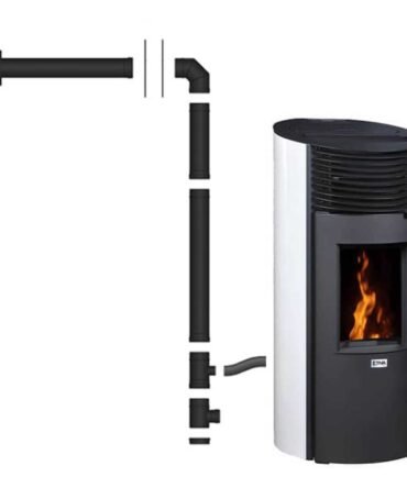 Pack poêle à granulés silencieux étanche Roméo + Kit d’installation ventouse 8kW