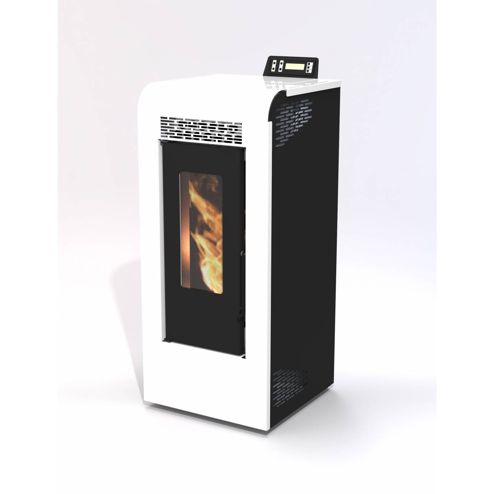 Pack poêle à granulés Vulcano SMS + Kit d’installation sortie arrière 12kW – Image 5