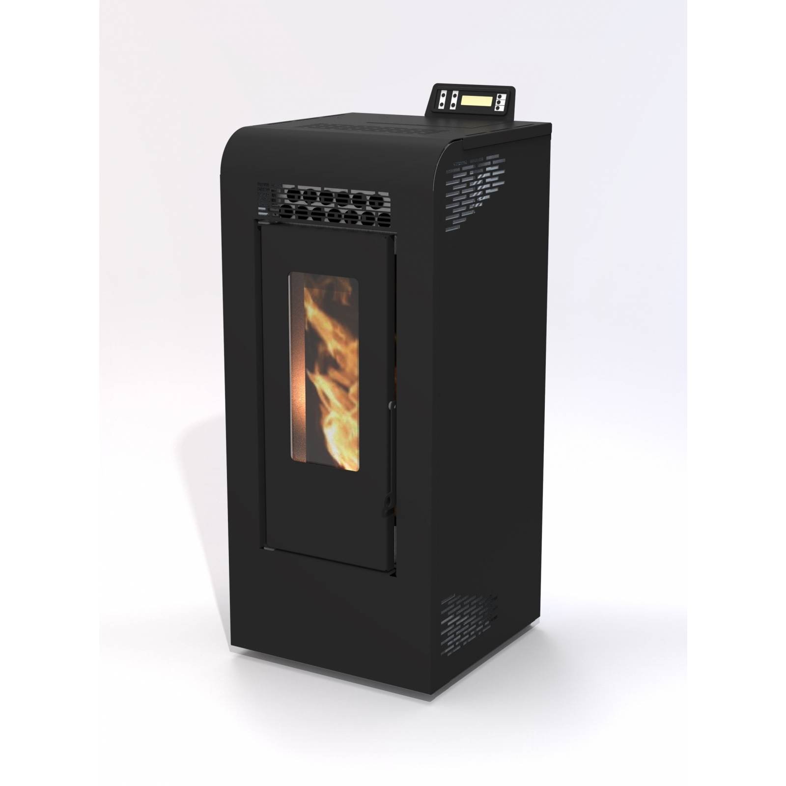 Pack poêle à granulés Vulcano SMS + Kit d’installation sortie arrière 12kW – Image 7