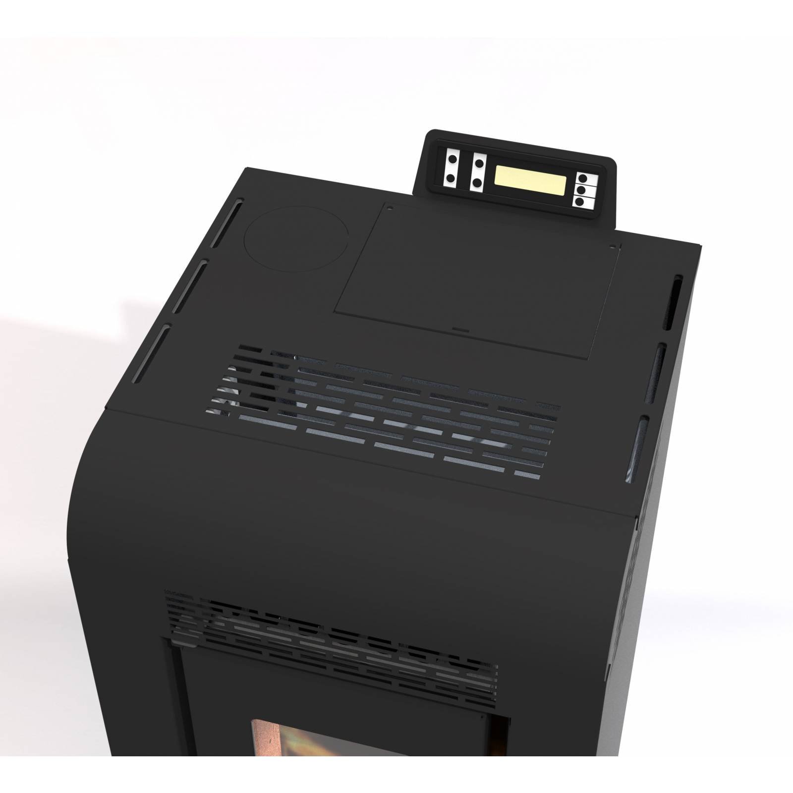 Pack poêle à granulés Vulcano SMS + Kit d’installation sortie arrière 12kW – Image 3