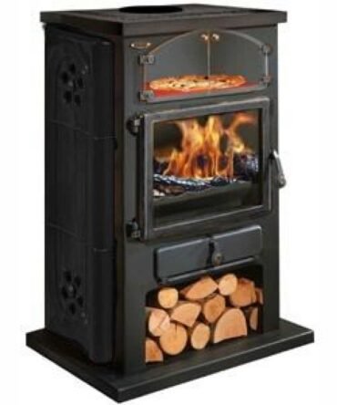 Poêle à Bois Chamonix XXL Décor Céramique 12kW