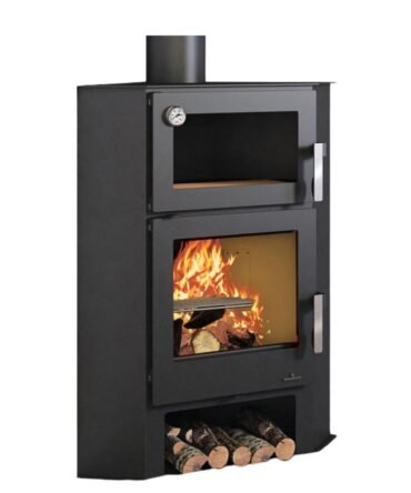 Poêle à bois d’angle avec four – BRONPI Lerma – H 8.7 kW