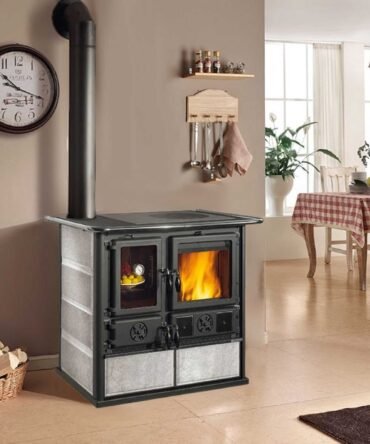 Cuisinière à bois Rosa Sinistra Reverse Pierre Naturelle 9.4kW