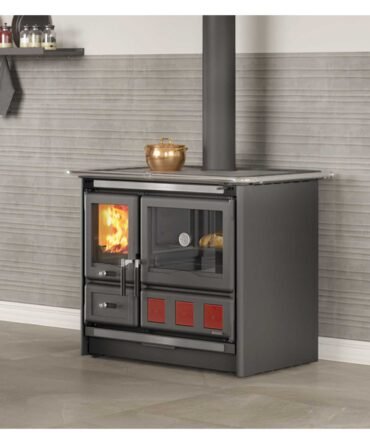 Cuisinière à Bois Rosa XXL 5.0 Noir Anthracite 10kW