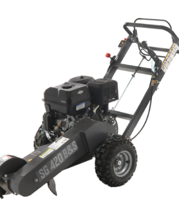 BlackStone-Rogneuse de souches BlackStone SG 420 B&S – Moteur B&S XR2100 420 cm3 – Disque de coupe avec 8 marteaux en carbure de tungstène-Neuf