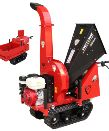 Ceccato Olindo-Broyeur autotracté à chenilles sur brouette Ceccato Olindo Tritone BIG CINGO – Moteur Honda GX390